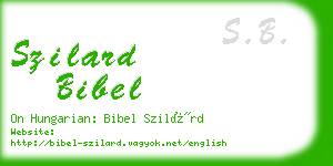 szilard bibel business card